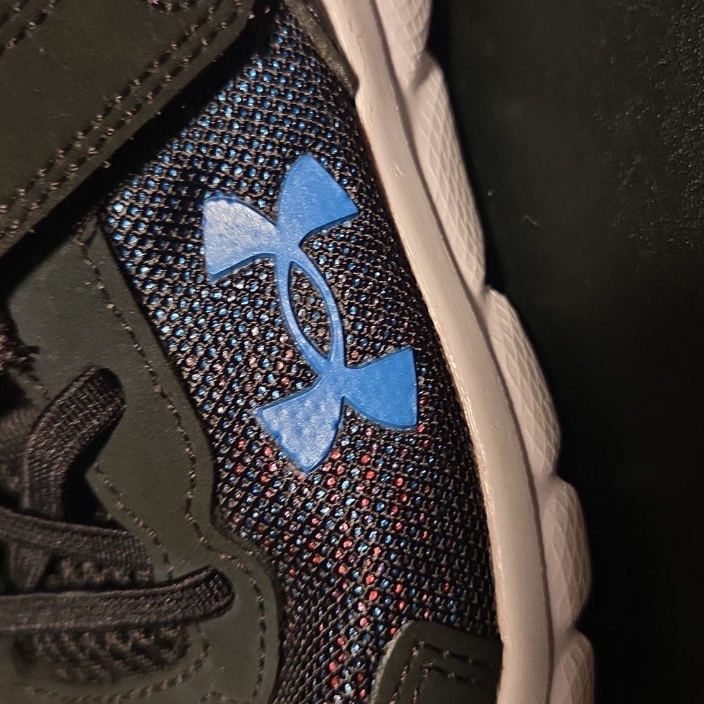 Under Armour Kids' Black and Blue Sneakers - Picture 8 of 8